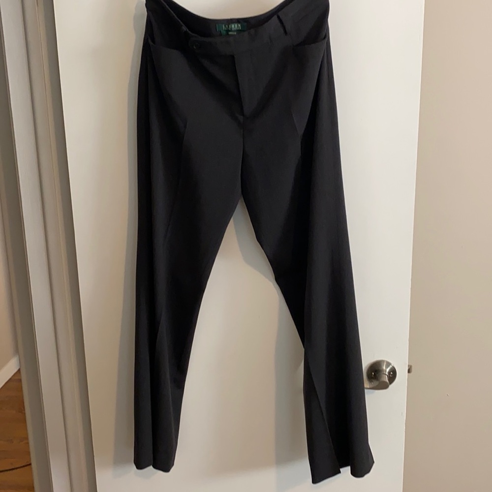 Ralph Lauren Adelle Dark Grey Wool Slacks